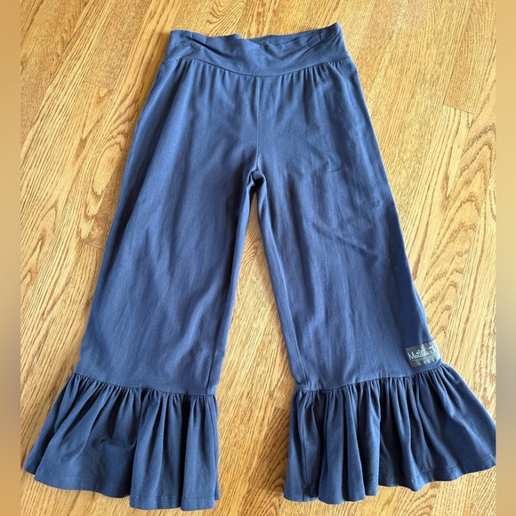 Matilda Jane Pants - Women’s Matilda Jane Big Ruffles Crop pants/ dark grey- Small